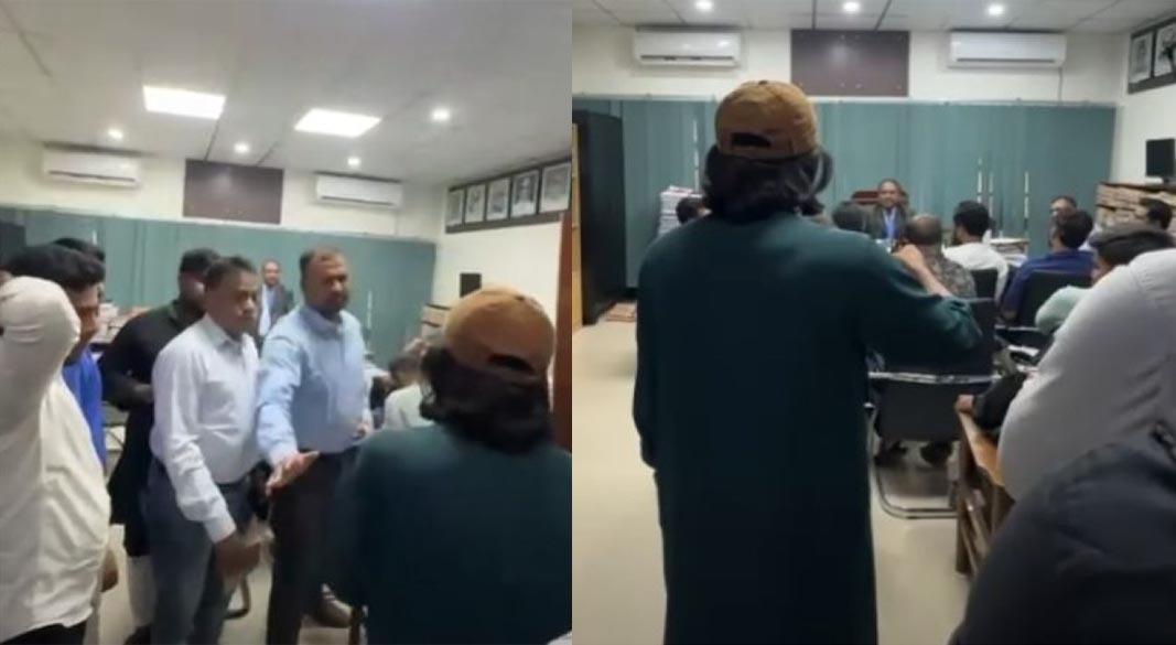 বিশ্ববিদ্যালয়ের রেজিস্ট্রার রুমে সালাহউদ্দিন আম্মারের বাগ্‌বিতণ্ডা